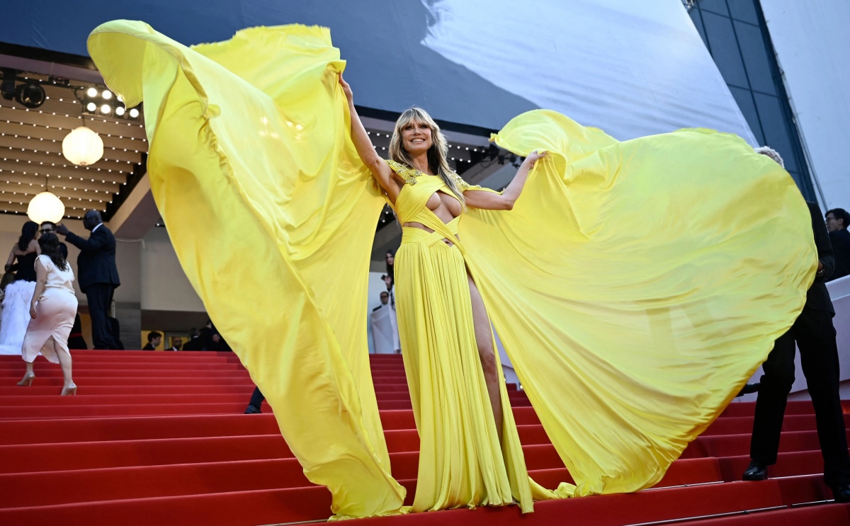Heidi Klum and the wardrobe accident that almost made her teach too much in Cannes