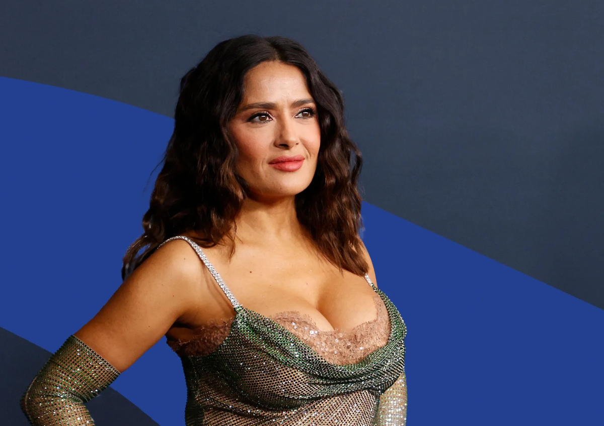 Salma Hayek dips in the pool and celebrates 25 million followers on Instagram