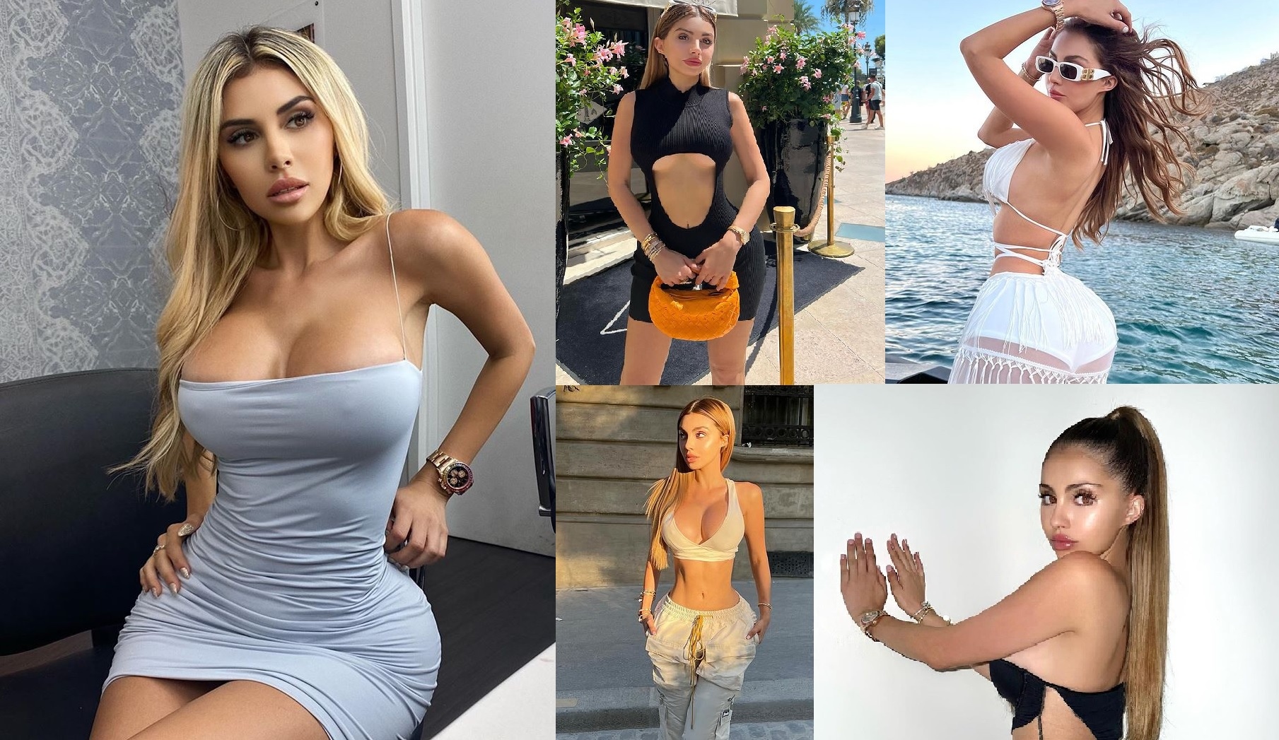 Alexa Dellanos shows off her mini waist in Paris
