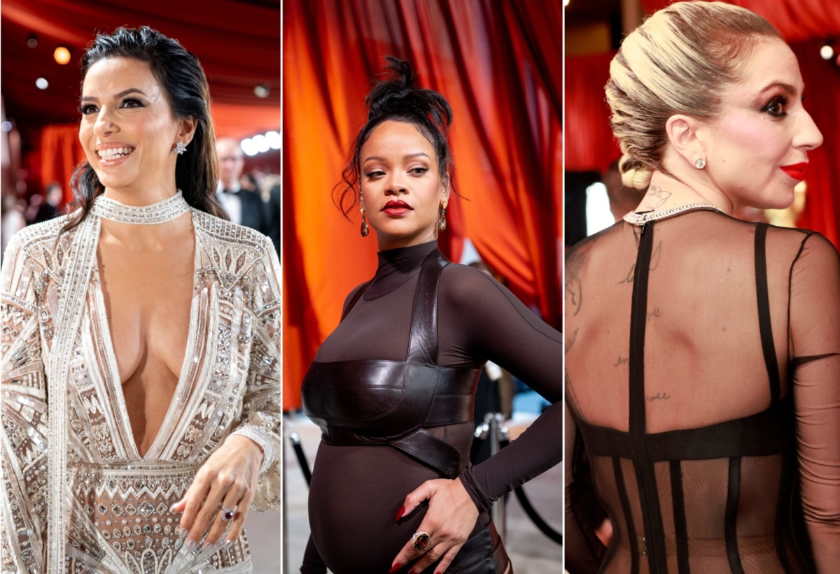 In transparencies Rihanna Lady Gaga and Eva Longoria set the Oscars 2023 on fire