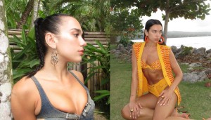 Dua Lipa turns up the heat in a Hello Kitty-print string bikini