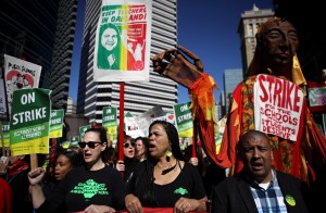Oakland Unified School District teachers hold first day of strike
