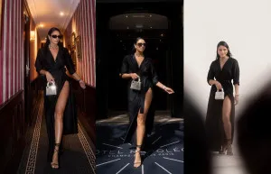 Aislinn Derbez conquered Paris with an impactful dress, and a dangerous opening!