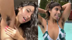 Hairy Indian Model Cherry Embraces Natural Body Hair Despite Criticism